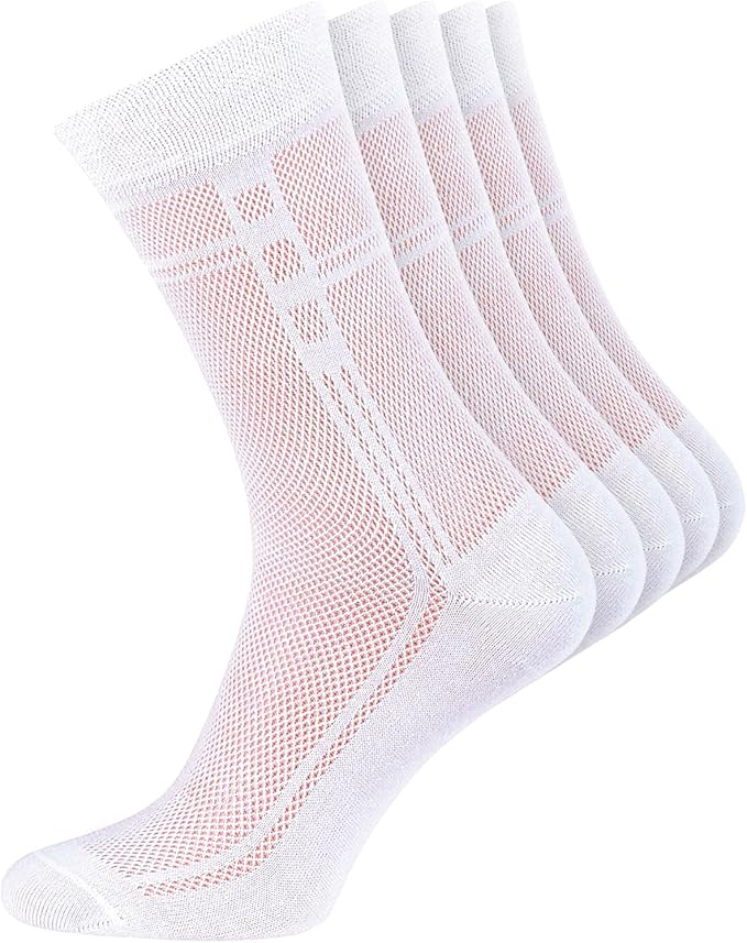 Men's Socks, Ultra Thin Breathable Cotton Mens Dress Socks (5 pack), Super Soft and Lightweight Sock for Men