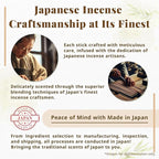 Hasegawa Hyakurakuko Premium Japanese Sandalwood Incense - Long Type, 40 Sticks with Aluminum Holder, 20-30 Min Burn Time, Made in Japan 線香 百楽香 (Patchouli)