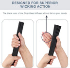 HOSSIAN 50pcs Reed Diffuser Sticks- Black Fibre Reed Diffuser Sticks-Thick Diffuser Reeds Sticks - Diffuser Sticks for Diffuser Oils Fragrance Refill - Fibre Reeds for Diffusers(Black7.5/19cm)