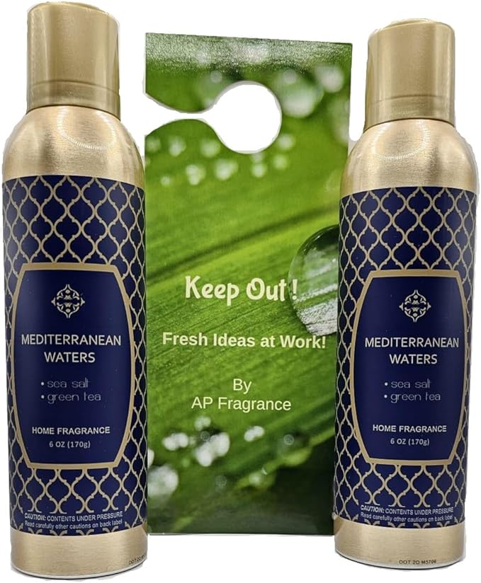 AP Fragrance Belfair Oaks Room Fragrance Air Freshener Spray - Concentrated Deodorizer, Mediterranean Waters - 2 Pack