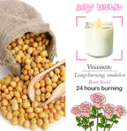 12 Pcs 8 Oz Bulk White Soy Candles,Rose Scented Candles Set,Bulk Aromatherapy Candle,Great Stress Relieving Scented Candle for Girls as a Gift for Birthdays, Weddings and More!