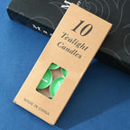 Tea Candles Wedding 10 Pack Party and Home Decoration Votive Parties Tealight Small Wishing Bulk with 1.5-2 Hours Extended Burn Time Mini for Birthday Emergency Family (Green)