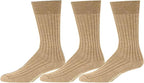Merino Wool Mid-Calf Dress Socks for Men, Ribbed Dress Socks