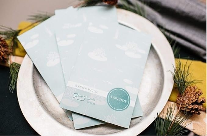 Lakeside Scented Sachets Pack of 3, Spring and Summer - Long-Lasting Scented Bags, Home Fragrance, Air Freshener & Deodorizer for Closet, Room, Drawer, or Cars, Made in USA