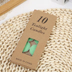 Tea Candles Wedding 10 Pack Party and Home Decoration Votive Parties Tealight Small Wishing Bulk with 1.5-2 Hours Extended Burn Time Mini for Birthday Emergency Family (Green)