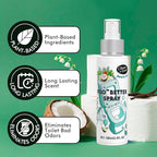 Clean-n-Fresh Toilet Spray 6.8 Fl.Oz, Poop Spray Beach Coco, Bathroom Air Fresheners Spray, Long Lasting Odor Eliminator - Coconut, Vanilla & Lily of the Valley