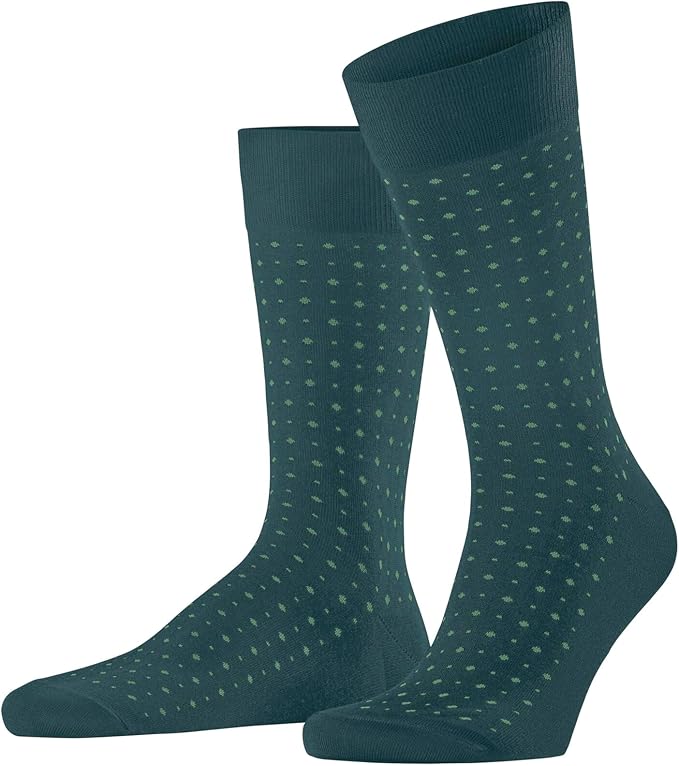 FALKE Men's Tiago Dress Socks, Sustainable Cotton, Crew, 1 Pair