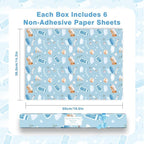 SCENTORINI Drawer Liners, 6 Sheets Fragrant Paper Liners,Baby Powder Scent Non-Adhesive Paper Sheets for Home Closet, Dresser Drawers, for Home Fragrance