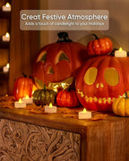 Flameless Candles, 24Pack Timer Fake Candle, LED Tea Light Candles, Battery Operated Votives with 6 Hours Timer Auto for Halloween Christmas Wedding Decor-1.5'' D X 1.25'' H, Warm Yellow