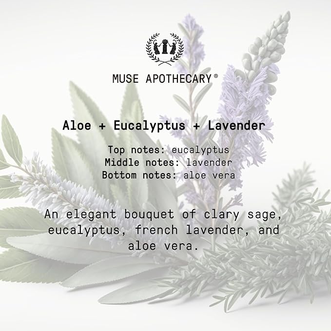 Muse Apothecary Room Ritual - Aromatic and Relaxing Room Mist, 8 oz, Infused with Natural Essential Oils - Aloe + Eucalyptus + Lavender