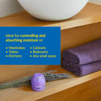 HUMYDRY® - Pack of 12 Mini Units - Dehumidifier and Air Freshener - 2.6 oz - Moisture Absorbers - Prevents Odors - Lavender Scent - For small spaces
