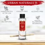 Urban Naturals Reed Diffuser Oil Refill, Holiday Cheer Diffuser Oil with Cranberry, Cinnamon, Evergreen, 4 oz + Free Reed Sticks, Made in The USA