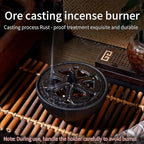 Cast Iron Incense Burner - 4 in 1Incense Holder Burner Set, Three-Legged Incense Ash Catcher with Lid for Rituals, Decoration, Etc