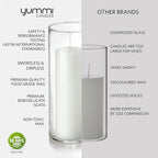 yummi Set of 12 Slim Pillars and Cylinder Vases - White