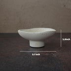 Handmade Rustic Terracotta Incense Holder, Wabi‑sabi Ceramic Palo Santo& Sage Sticks Bowl, Minimalist & Retro Blow, A Spiritual Decor for Yoga&Meditation (Off-White)
