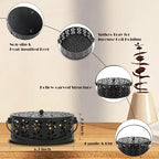 Mosquito Coil Holder Indoor Outdoor Portable Incense Coil Burner for Patio Camping (Black)