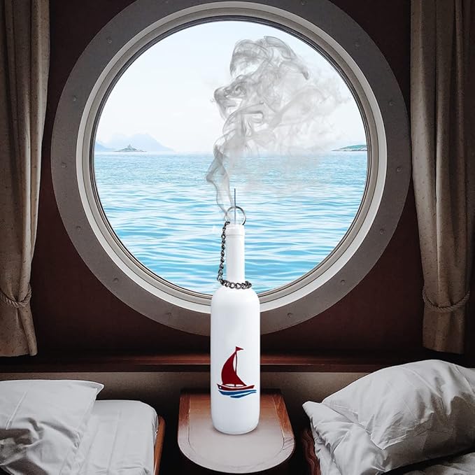 Sermo Marine Series Glass Smoking Bottle Incense Holder Burner (Boat)