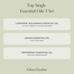 Edens Garden Top Essential Oils 3 Set – 100% Pure Therapeutic Grade, Undiluted Aromatherapy Scents: Lavender, Peppermint & Eucalyptus Oil for Diffusers & Home – Natural Wellness Gift, 10 ml/ 3 Pack