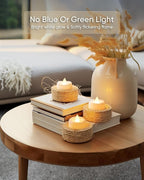 Flameless Candles, 24Pack Timer Fake Candle, LED Tea Light Candles, Battery Operated Votives with 6 Hours Timer Auto for Halloween Christmas Wedding Decor-1.5'' D X 1.25'' H, Warm White