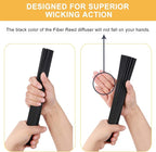 HOSSIAN Reed Diffuser Sticks - Reed diffusers-Reed Sticks -Diffuser Glass Bottles-Diffuser Refills- Natural Rattan Wood Replacement for Aroma Fragrance (10" Black)