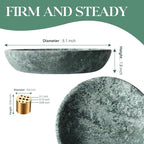 Koville Natural Green Marble Incense Holder, Upgraded 6" Incense Holders for Sticks, Sturdy Incense Burner Ash Catcher, Ideal for Meditation, Relaxing, Easy to Clean