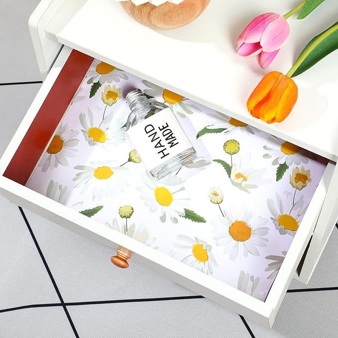 10 Sheets Drawer Liners for Dresser Scented Drawer Liners Non Adhesive Scented Paper for Fragrant Home Shelf Closet(Lavender,Daisy)