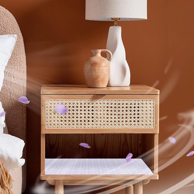 SCENTORINI 15 Sheets Drawer Liners for Dresser Lavender Scented Drawer Liners Drawer Paper Liner 14.3x19.5 Inch Sheets Scented Paper Sheets for Closet Drawers (Lavender)