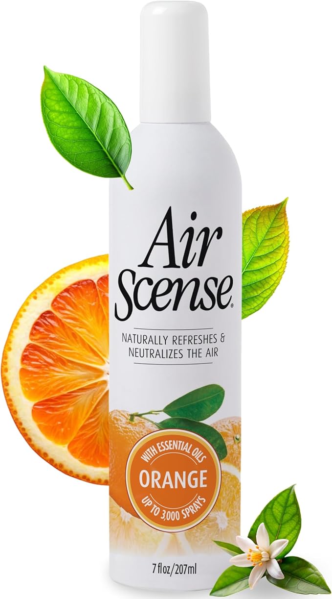 Air Scense Air Freshener Deodorizer Room Spray for Bathroom & Home, Essential Oils, Natural Orange - 7 fl oz (1-Pack)