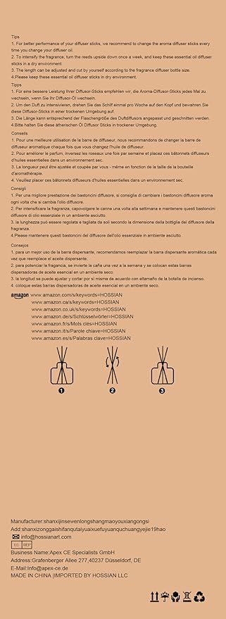 HOSSIAN 10 x Random Coloured Ball Vines Aroma Diffuser Aromatherapy Home Decor Rattan Reed Sticks + 90 Reed Diffuser Sticks, Diffuser Refills, Spa, Aromatherapy