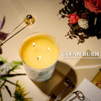 HomeLights 3-Wick Candles for Home Scented - 34oz Soy Wax Blend Candle Long-Lasting Fragrance, Scandinavian Minimalist Design Home Decor and Housewarming Gifts, Lavender Eucalyptus