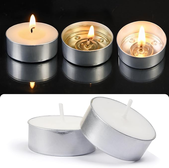 100 Pack Soy Tealight Candles - 100% Natural Soy Wax,4 Hours Long Burning,Unscented White Tea Candles Bulk for Party Centerpieces,Sabbath,Wedding