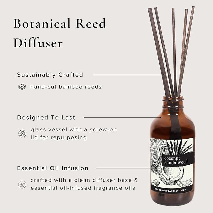 BROKEN TOP Natural Reed Diffuser Set (Coconut Sandalwood)