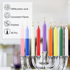 100 Pack Assorted Color Spell Chime Candles, 4 Inch Mini Taper Candles for for Home Decor Kitchen Decor Wedding Decoration-10 Colours