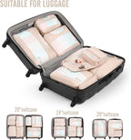 Veken 8 Set Packing Cubes for Travel, Birthday Gifts for Women Mom Her, Cruise Ship Essentials Accessories for Beach Vacation, Suitcase Organizer Bags for Luggage with Hanging Toiletry & Shoe Bag