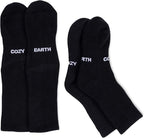 Cozy Earth Essential Calf Socks for Women and Men – Soft Mercerized Cotton Crew Socks 2-Pack Set – Heel & Arch Support