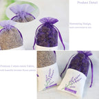 Sachet Empty Bags Linen Fabric Bags Organza Gauze Bags for Lavender, Spice and Herbs (12pcs Purple Drawstring Bag)
