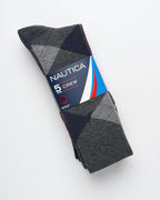 Nautica Mens Dress Socks - 5 Pack Breathable Comfort Stretch Crew-Length Work Socks for Men for Business Formal Wear (6-12.5)