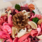 Potpourri Bowl Fillers - Rose Scented Vase Fillers Fragrance | Pink Home Decor | Fragrance for Bathroom Living Room Bedroom | Air Freshener, Gifts (Pinecone)