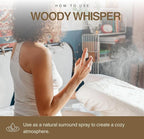 Luxurious Essential Oil based Room Spray by Enhanced Essentials|100% Natural & Synthetic Free|Elevates Ambiance with a Soothing Woody Aroma|Refreshing,Grounding & Calming|3.4 fl oz (100 ml)