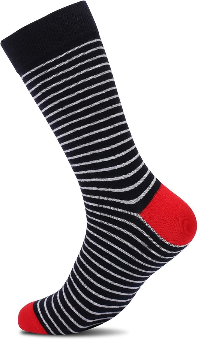 DRASEX Men's Dress Socks Funky Colorful Pattern Cotton Novelty Casual Crew Socks