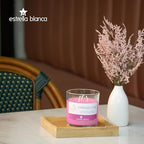 Cashmere Rose Scented Candle, 14.5oz Clear Glass Jar, Floral Home Fragrance, Scented Candles for Home, Soy Candles for Home Scent, Candle Gift for Women Men, Home Fragrance Decoration