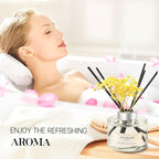 Reed Diffuser Sets Home Fragrance Essential Oil Diffuser Royal Rose Scent- 7 oz (210 ml) Fragrance Oil Diffuser for Bedroom Bathroom Home Décor Includes Reed Diffuser Sticks Scented Oils