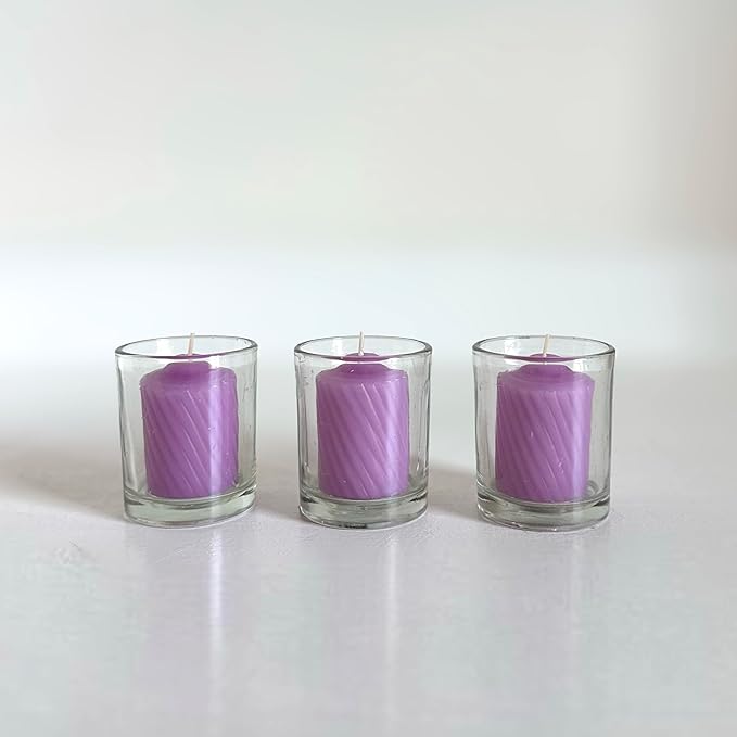 Scented Votive Candles - 15 Hour Burn Time - Candles for All Decorations - for Wedding, Birthday, Holiday & Home Decoration - Made in The USA, Case of 120, Lavender