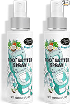 Clean-n-Fresh Toilet Spray 6.8 Fl.Oz, Poop Spray Beach Coco, Bathroom Air Fresheners Spray, Long Lasting Odor Eliminator - Coconut, Vanilla & Lily of the Valley