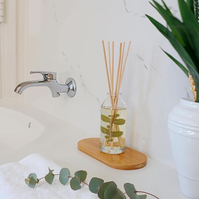 Urban Naturals Reed Diffuser Oil Refill Eucalyptus Sage with Mint, Lime, Cedarwood 8 oz + Free Reed Sticks, Made in The USA