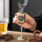 Antique Golden Magpie Lantern Incense Burner, Multi-Use Decorative Incense Holder, Elegant Zinc Alloy Craftwork, Ideal for Meditation, Relaxation, and Home Decor (Golden Crane)