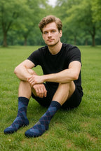 BISOUSOX Merino Wool Socks for Men, Thin Wool Socks Mens Black Dress Sock Crew Calf Long Tube Boot Size 9-12