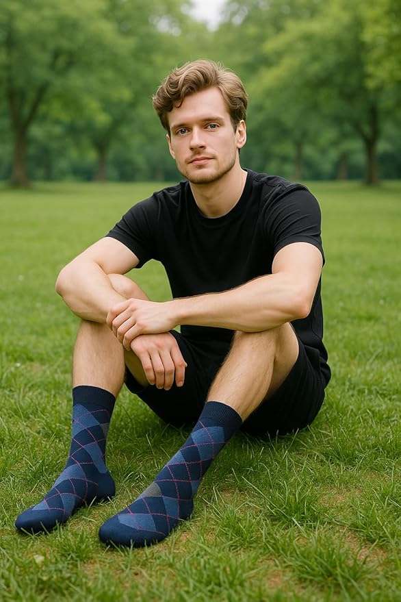 BISOUSOX Merino Wool Socks for Men, Thin Wool Socks Mens Black Dress Sock Crew Calf Long Tube Boot Size 9-12