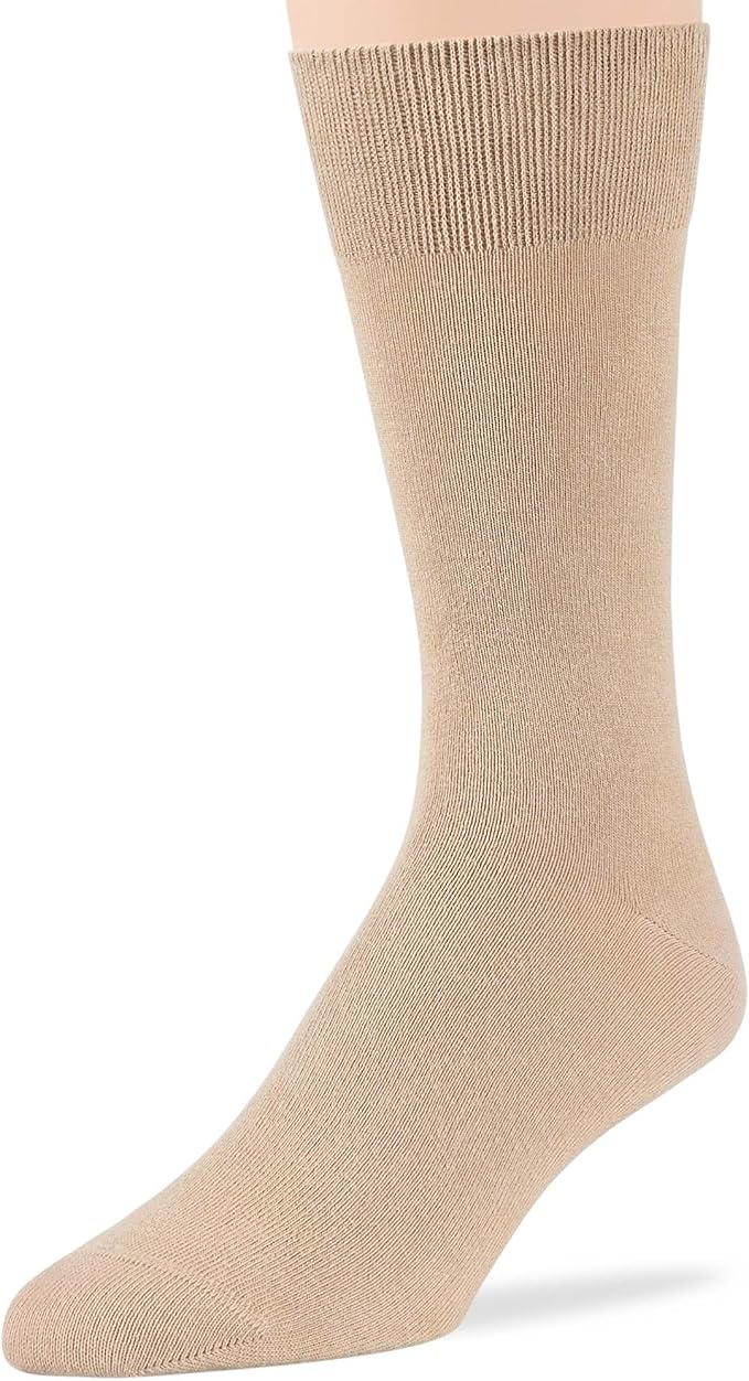 7BigStars Mens Dress Socks – 6 Pairs Crew, Soft Stay Up, Cotton Comfort for Business, Office, Big and Tall, Breathable