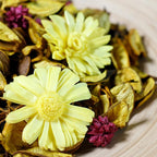 Yellow Potpourri Bags,Lemon Scented Potpourri Bowl Filler,Decorative Dried Flowers, Home Fragrance Sachet of Petal, Bathroom Vase Decor -Mini